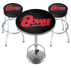 Ensemble de bar David Bowie - 2 x tabourets de bar et table - Produit officiel Rocksax