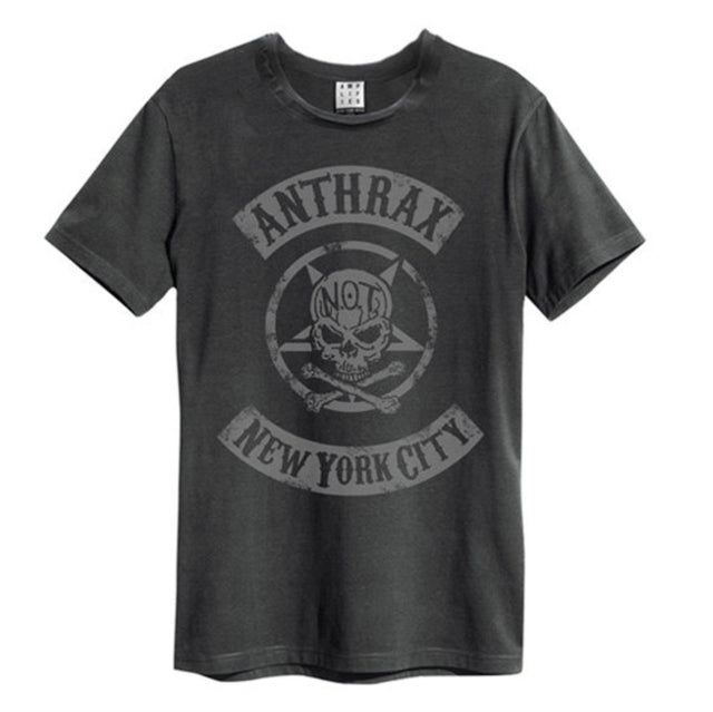 T-shirt unisexe Anthrax - New York City - Design officiel au charbon de bois vintage amplifié