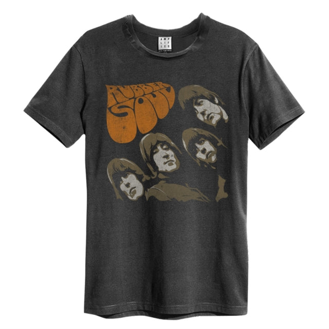 The Beatles Unisex T-Shirt - Rubber Soul - Amplified Vintage Charcoal Official Design