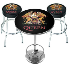 Ensemble de bar Queen - 2 x tabourets de bar et table - Produit officiel Rocksax