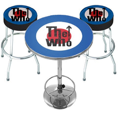 The Who Bar-Set – 2 x Barhocker und Tisch – offizielles Rocksax-Produkt