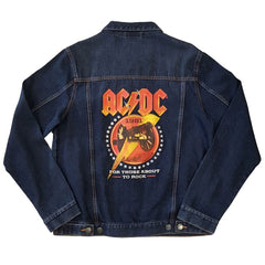 AC/DC Denim Jacket - Classic About to Rock Official Licensed Design - Worldwide Shipping