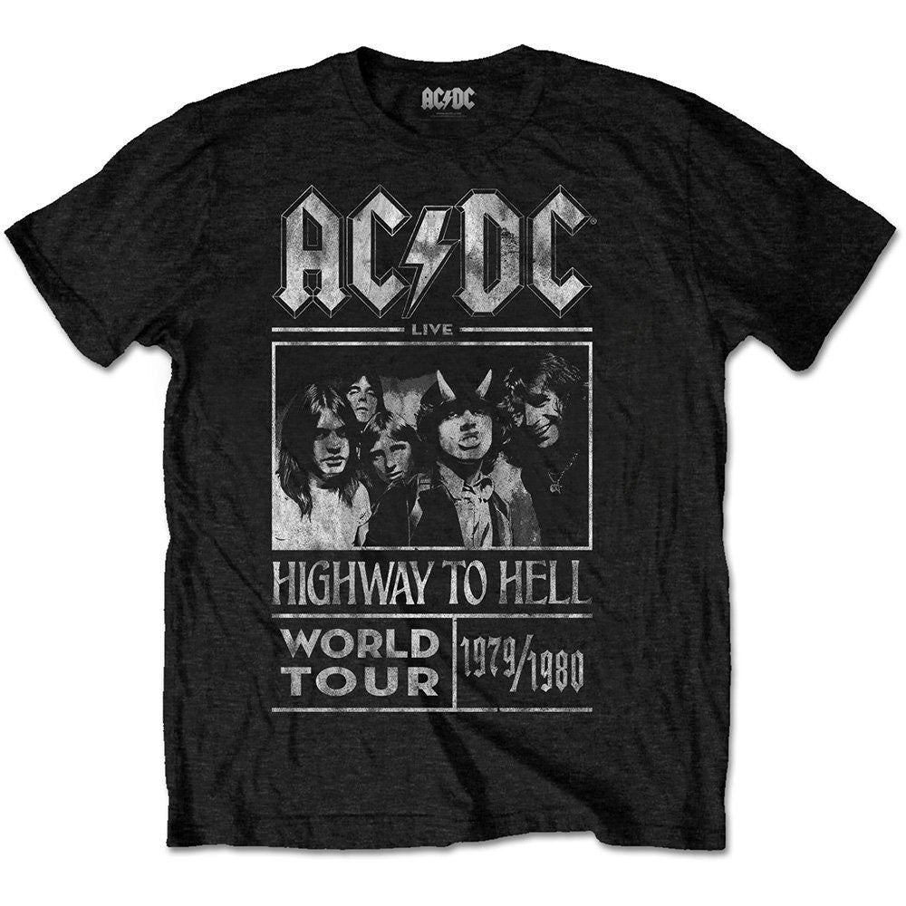 T-shirt AC/DC - Highway to Hell World Tour 1979 - Conception sous licence officielle unisexe - Expédition mondiale