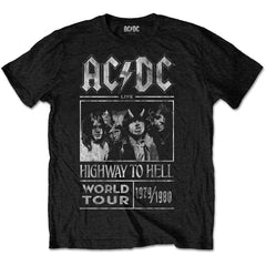 AC/DC T-Shirt - Highway to Hell World Tour 1979   - Unisex Official Licensed Design - Worldwide Shipping