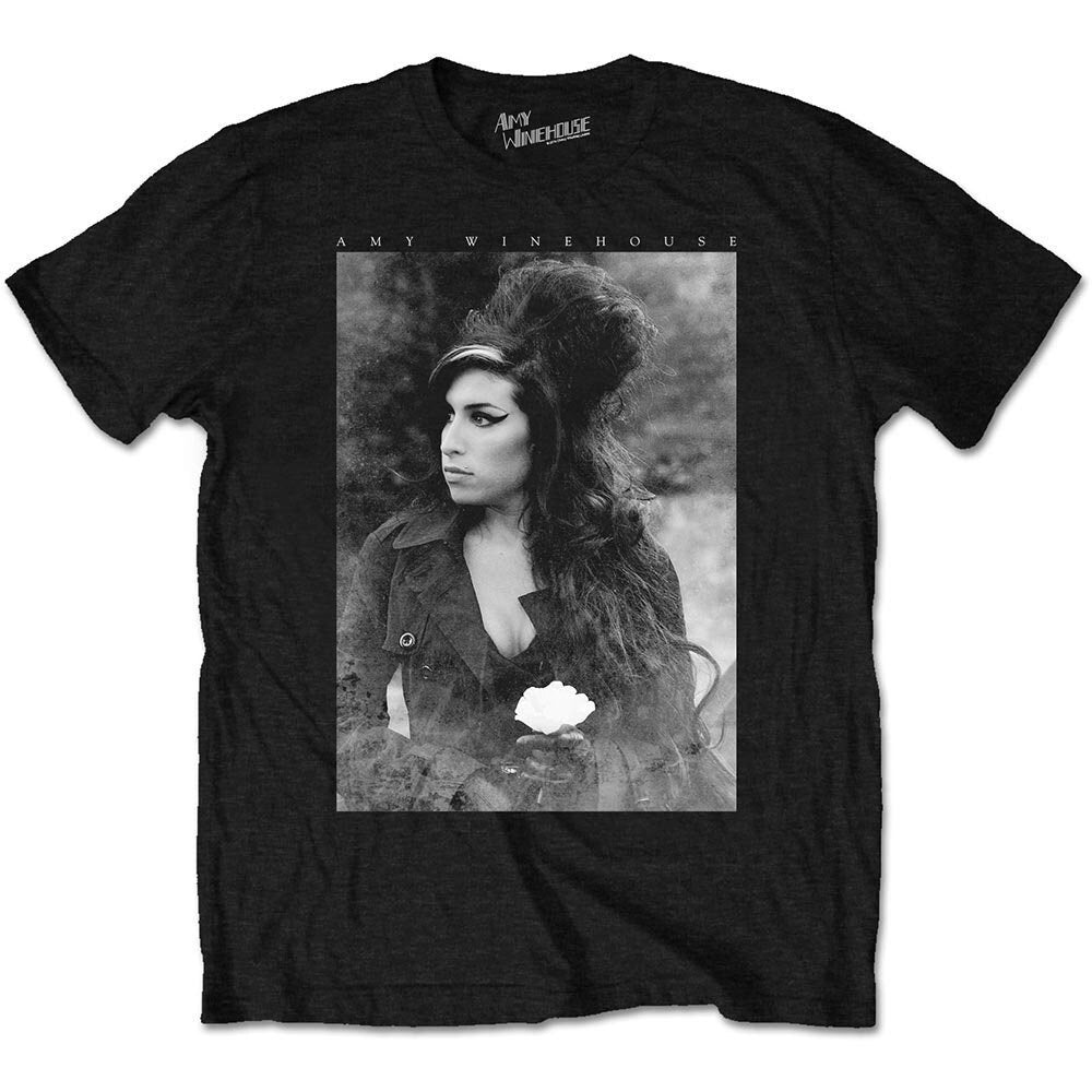 Amy Winehouse T-Shirt - Flower Portrait - Unisex Official Licensed Design - Worldwide Shipping