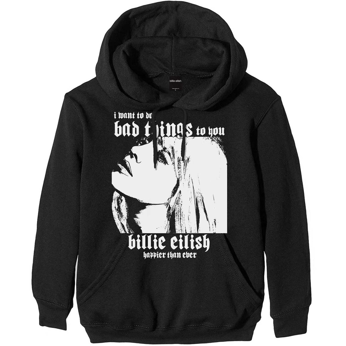 Billie Eilish Unisex Hoodie -  Bad Things - Official Licensed Design - Worldwide Shipping