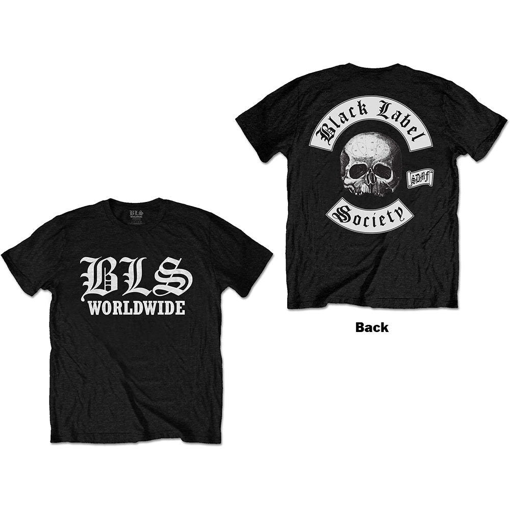 T-shirt Black Label Society - Dans le monde entier (impression arrière) - Conception sous licence officielle unisexe - Expédition dans le monde entier