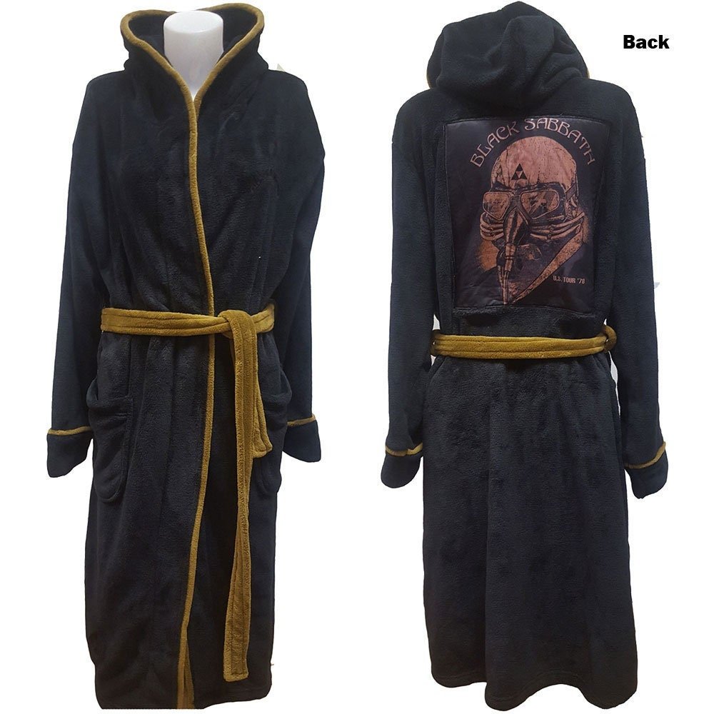 Black Sabbath Unisex Bathrobe - US Tour 78 Design - Official Licensed Music Design - Worldwide Shipping