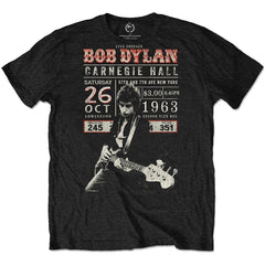 Bob Dylan Adult T-Shirt - Carnegie Hall '63 (Eco-Friendly)  - Official Licensed Design - Worldwide Shipping