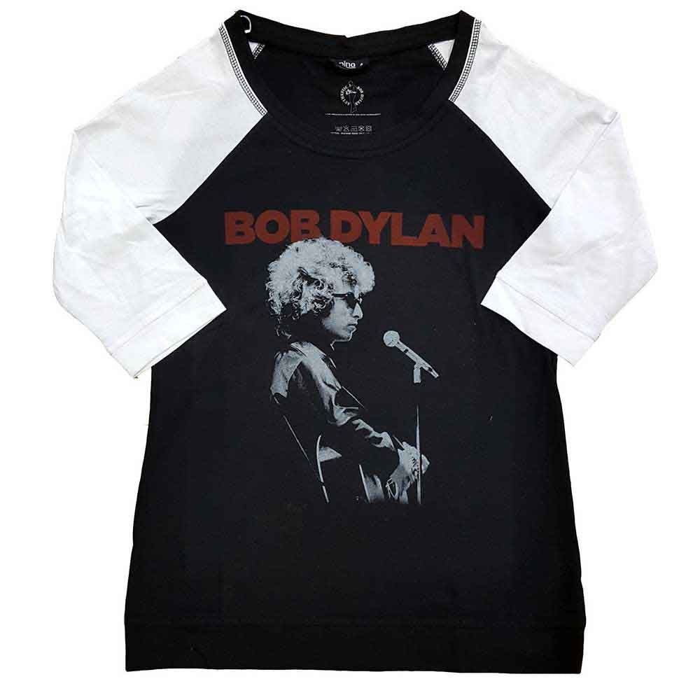 Bob Dylan Ladies Raglan T-Shirt -Sound Check- Official Licensed Design