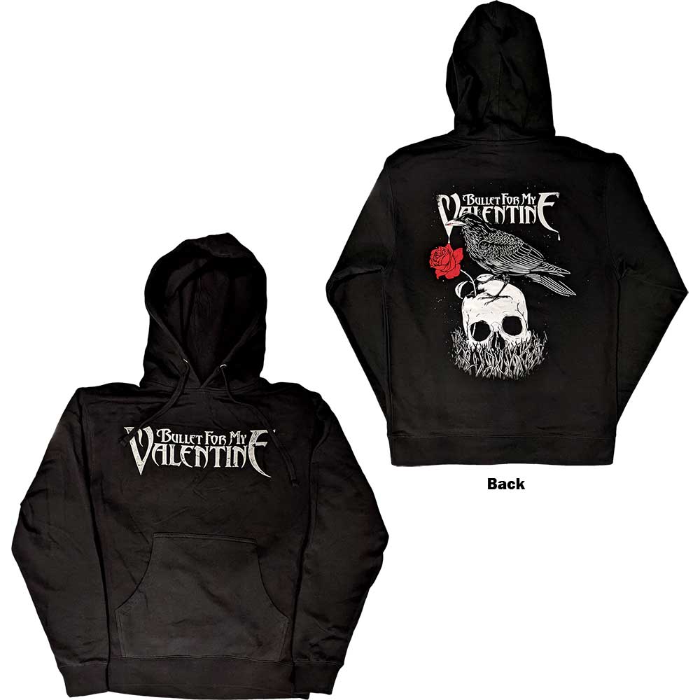 Bullet For My Valentine Unisex Hoodie -  Raven- Unisex Official Licensed Design