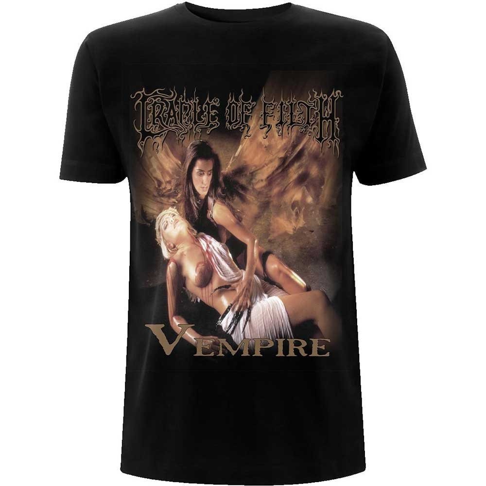 Cradle of Filth T-Shirt – Vampir (Rückendruck), Unisex, offizielles Lizenzdesign – weltweiter Versand