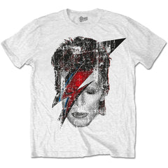 David Bowie Unisex T-Shirt - Halftone Flash Face - Official Licensed Design - Worldwide Shipping