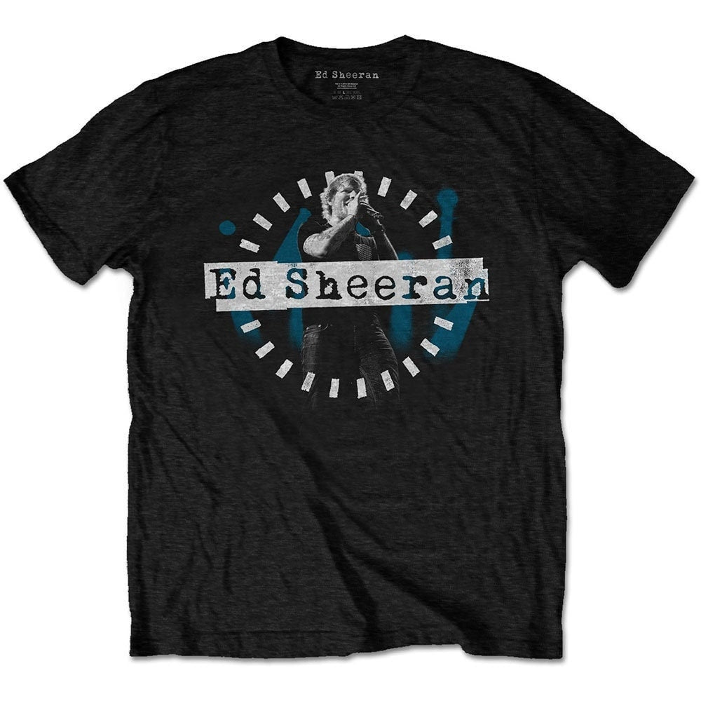 Ed Sheeran T-Shirt – Dashed Stage Photo – Unisex, offizielles Lizenzdesign – weltweiter Versand