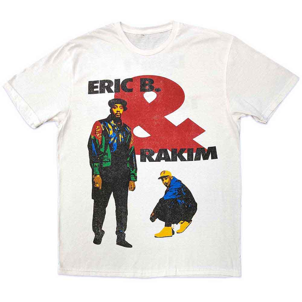 Eric B & Rakim T-Shirt - Don't Sweat (Back Print) - White Unisex Official Licensed Design