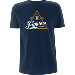 Foo Fighters T-Shirt – Marineblaues Dreieck-Design – Unisex, offizielles Lizenzdesign – weltweiter Versand