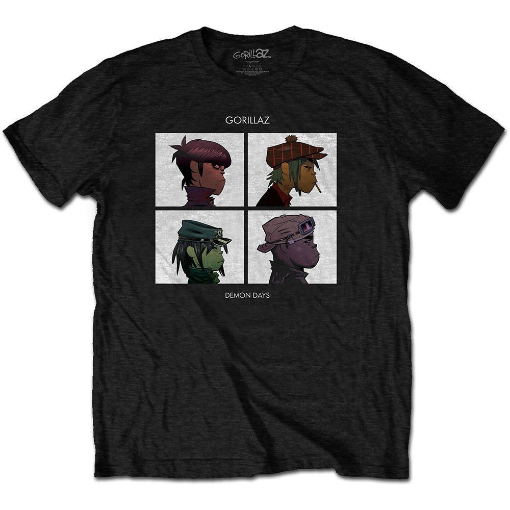 Gorillaz T-Shirt - Demon Days - Black Unisex Official Licensed Design - Worldwide Shipping