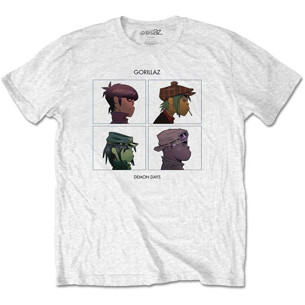 Gorillaz T-Shirt - Demon Days - White Unisex Official Licensed Design - Worldwide Shipping