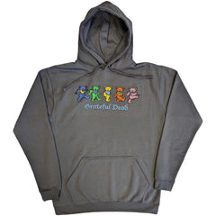 Grateful Dead Pullover Hoodie – Tanzende Bären – Grau, Unisex, offizielles Lizenzdesign