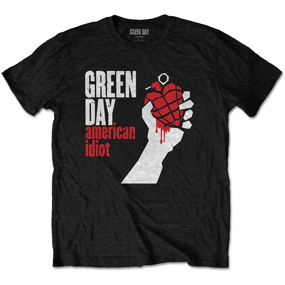 Green Day T-Shirt für Erwachsene – American Idiot Album Cover Design – Offizielles Lizenzdesign – Weltweiter Versand