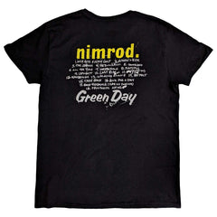 Green Day T-Shirt für Erwachsene – Nimrod Tracklist (Rückendruck) Design – offiziell lizenziertes Design – weltweiter Versand