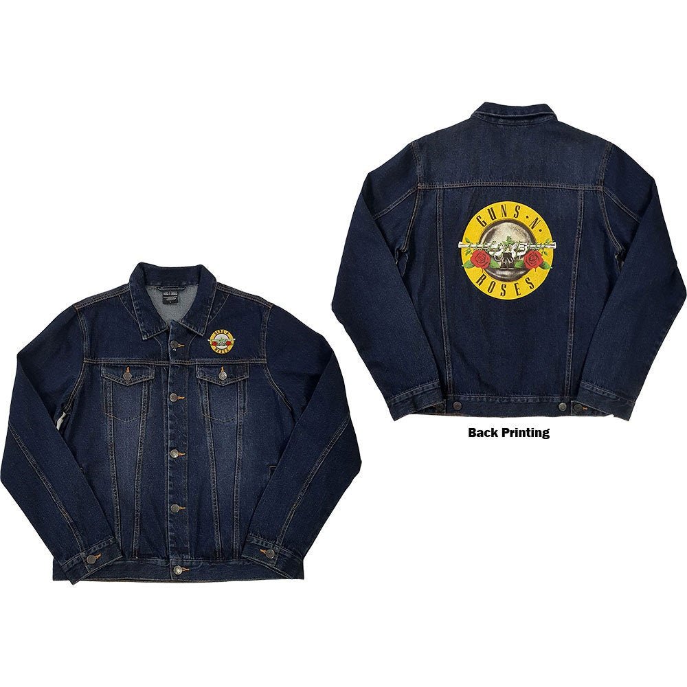 GUNS N' ROSES Denim Jacket - Classic Logo Official Licensed Design