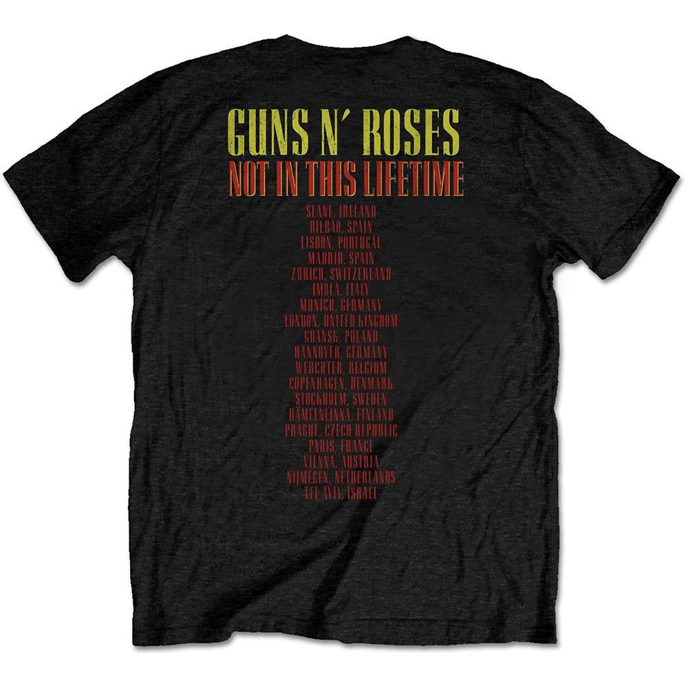 T-shirt Guns N' Roses - Pistols &amp; Roses (impression au dos) - Conception sous licence officielle - Expédition dans le monde entier