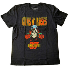 Guns N' Roses T-Shirt - UK Tour'87 (Back Print) - Official Licensed Design