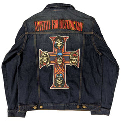 Guns N'Roses Denim Jacket -Appetite for Destruction Official Licensed Design - Worldwide Shipping