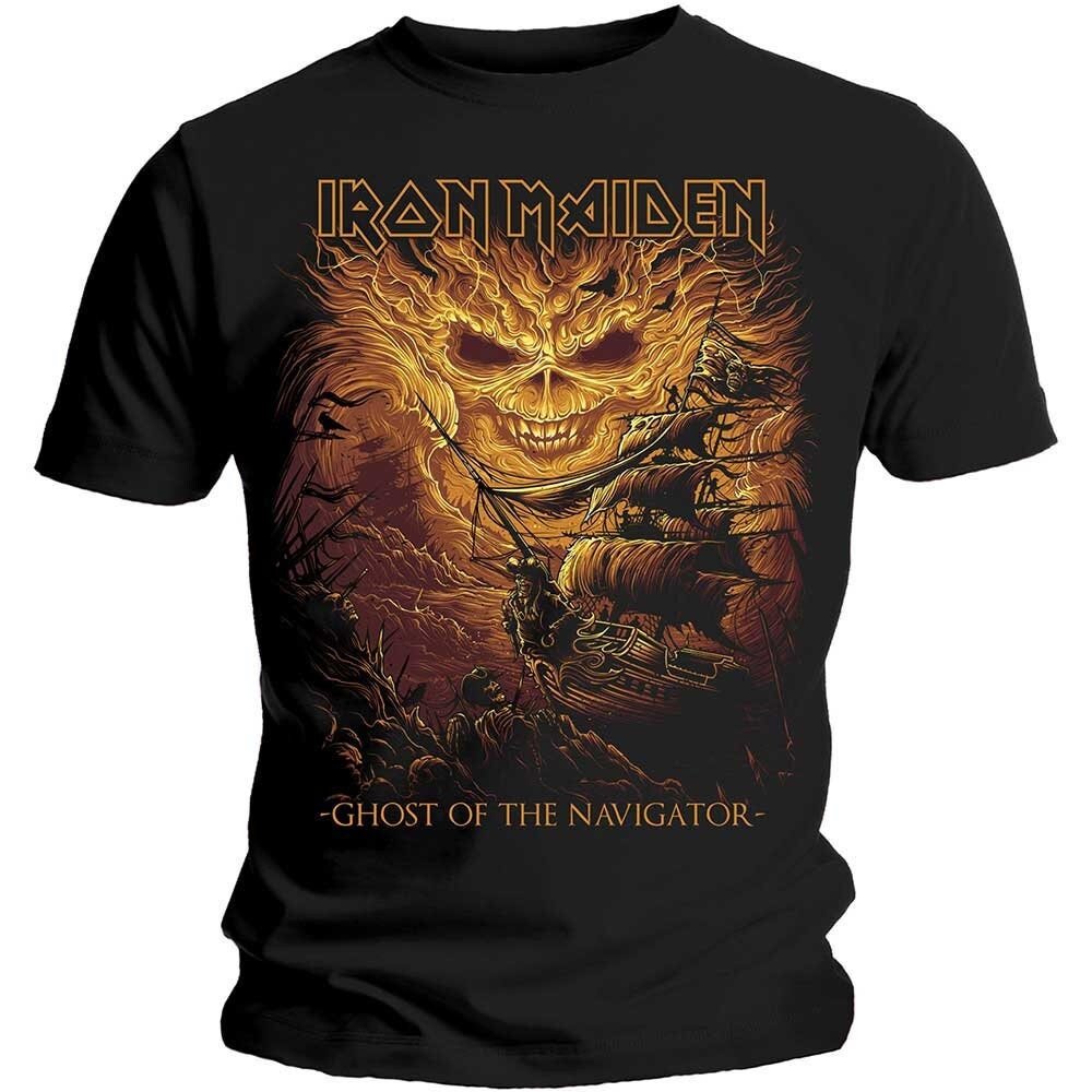 Iron Maiden Adult T-Shirt - Ghost of the Navigator - Official Licensed Design - Worldwide Shipping