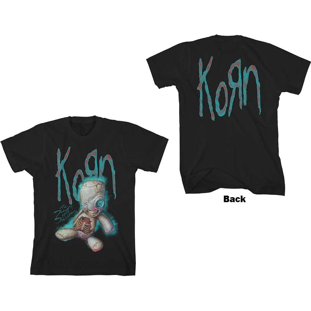 Korn T-Shirt – SOS-Puppe (Rückendruck) – Unisex, offizielles Lizenzdesign – weltweiter Versand