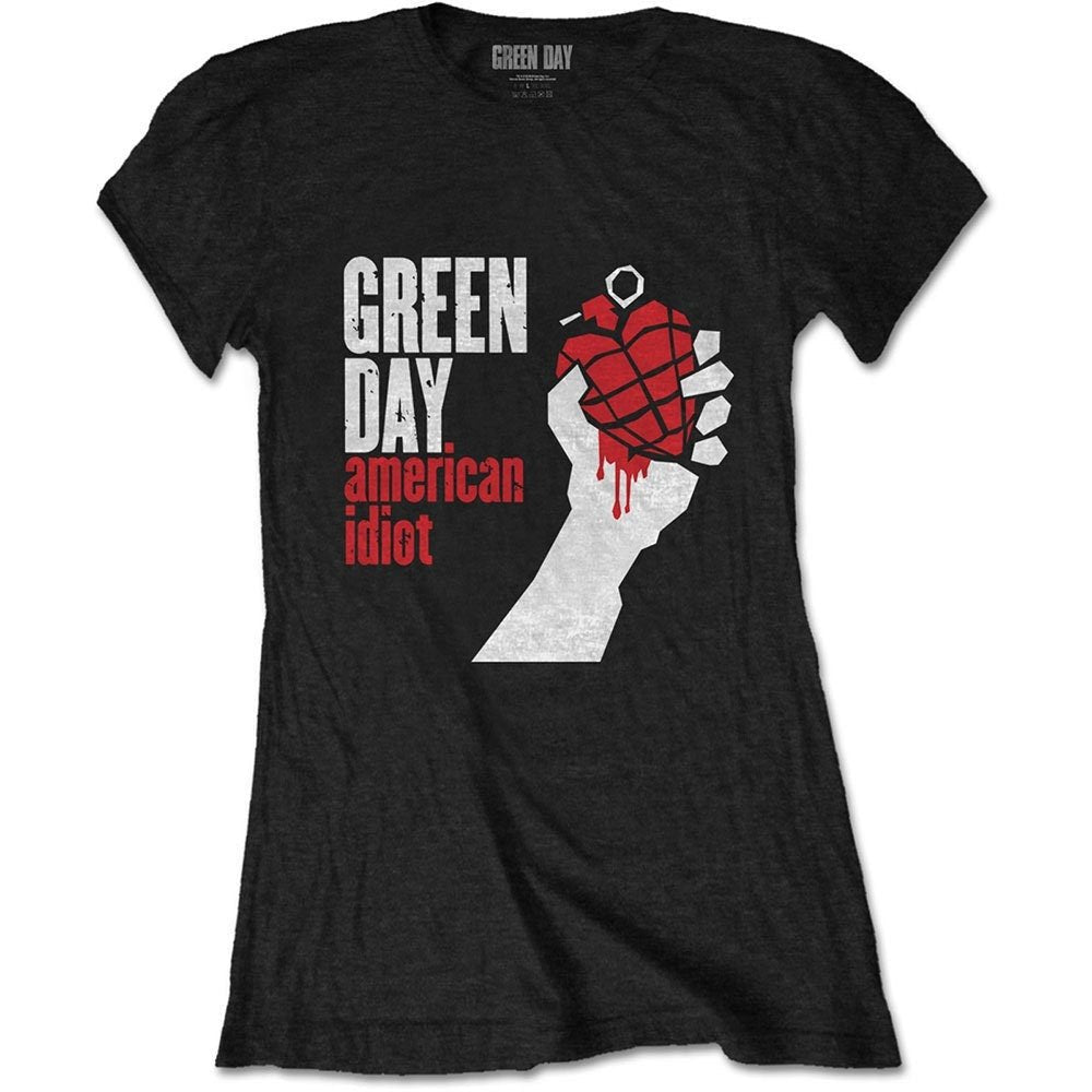 T-shirt pour adulte Green Day pour femme – American Idiot – Design sous licence officielle – Expédition mondiale