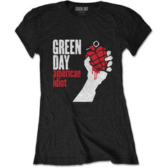 T-shirt pour adulte Green Day pour femme – American Idiot – Design sous licence officielle – Expédition mondiale