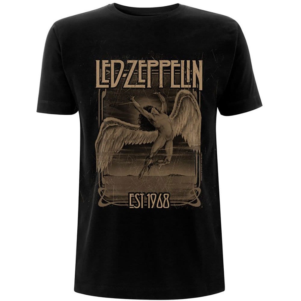 Led Zeppelin Adult T-Shirt - Faded Falling  - Official Licensed Design - Worldwide Shipping