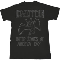 Led Zeppelin Adult T-Shirt - USA '77 Design  - Official Licensed Design - Worldwide Shipping