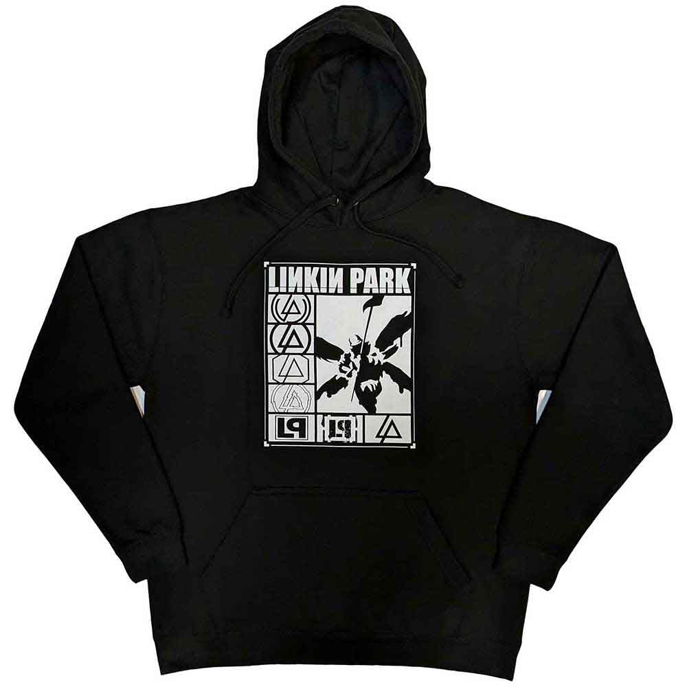 Linkin Park Unisex Hoodie - Logos Rectangle -Official Licensed Design