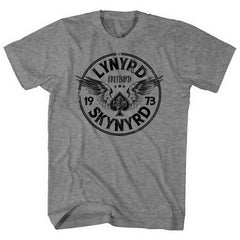 Lynyrd Skynyrd T-shirt gris adulte - Freebird '73 Wings - Conception sous licence officielle - Expédition mondiale