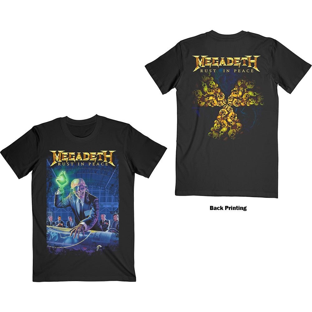 Megadeth T-Shirt für Erwachsene – Rust in Peace 30th Anniversary (Rückendruck) – Offizielles Lizenzdesign – Weltweiter Versand