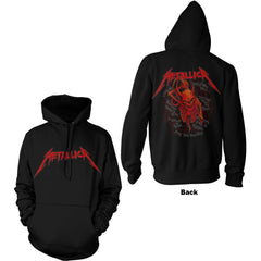 Metallica Pullover Unisex Hoodie -  Skull Screaming Red (Back Print) - Unisex Official Licensed