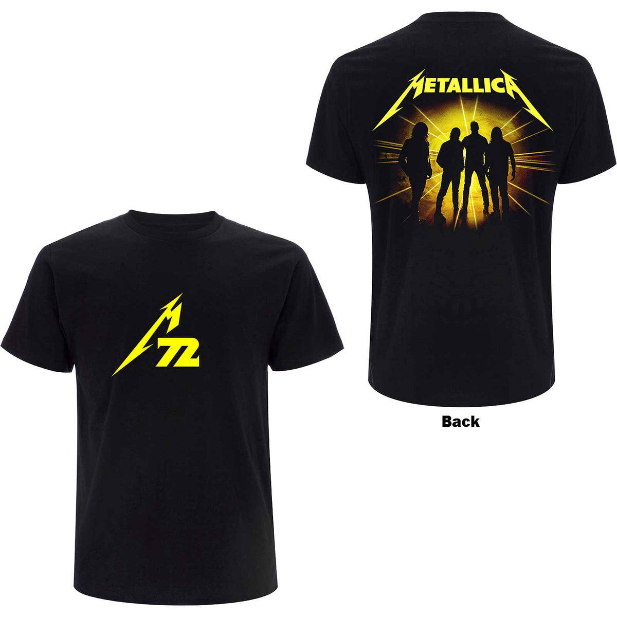 Metallica T-Shirt - 72 Seasons Strobes Photo (Back Print) - Unisex Official Licensed Design - Worldwide Shipping