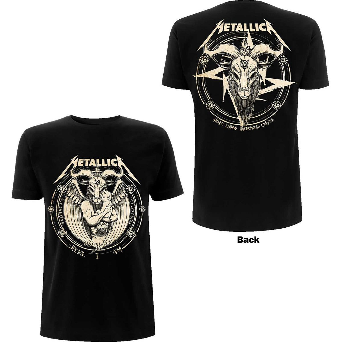 Metallica T-Shirt - Darkness Son (Back Print) - Unisex Official Licensed Design