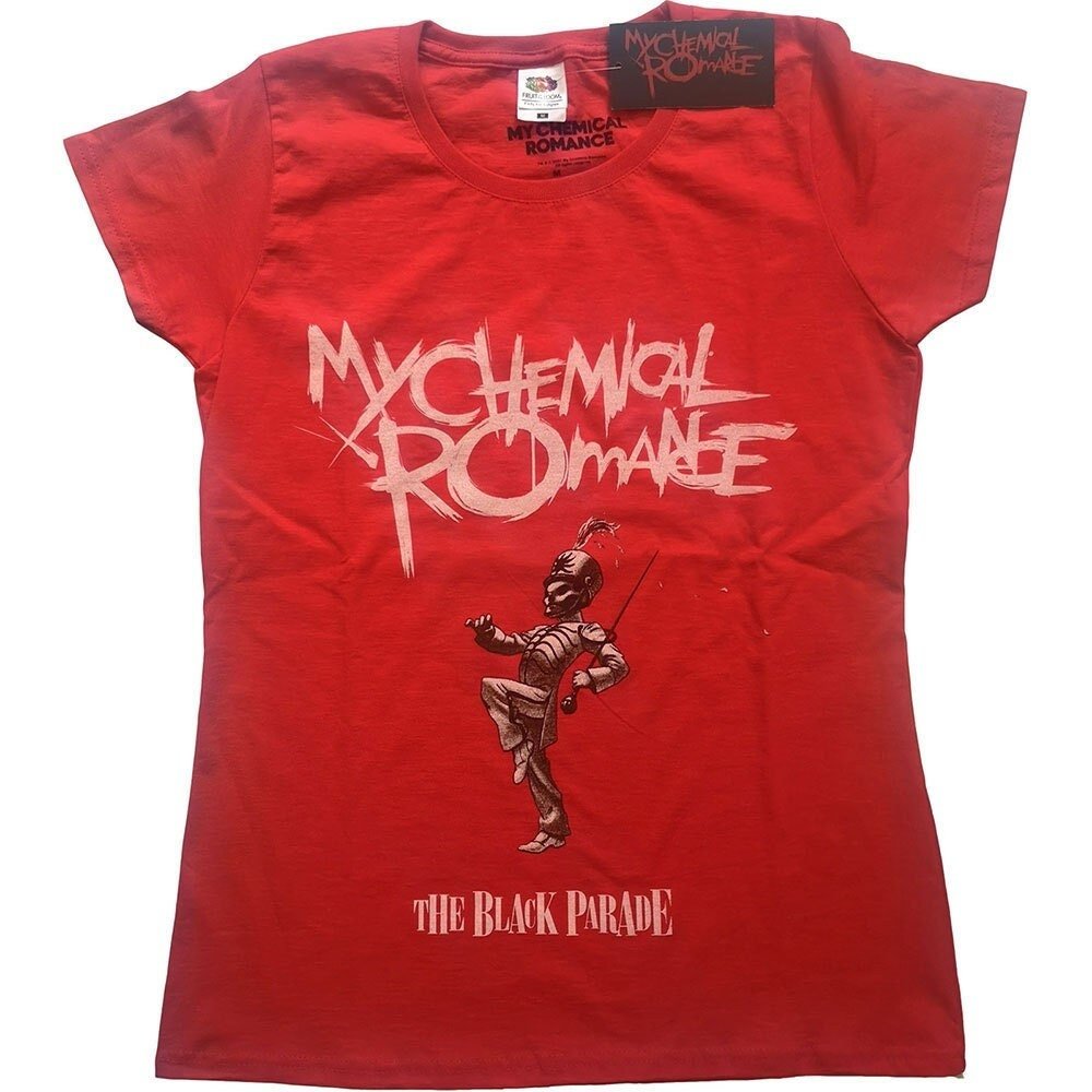 My Chemical Romance Ladies T-Shirt - The Black Parade Cover - Red Official Licensed Design - Worldwide Shipping