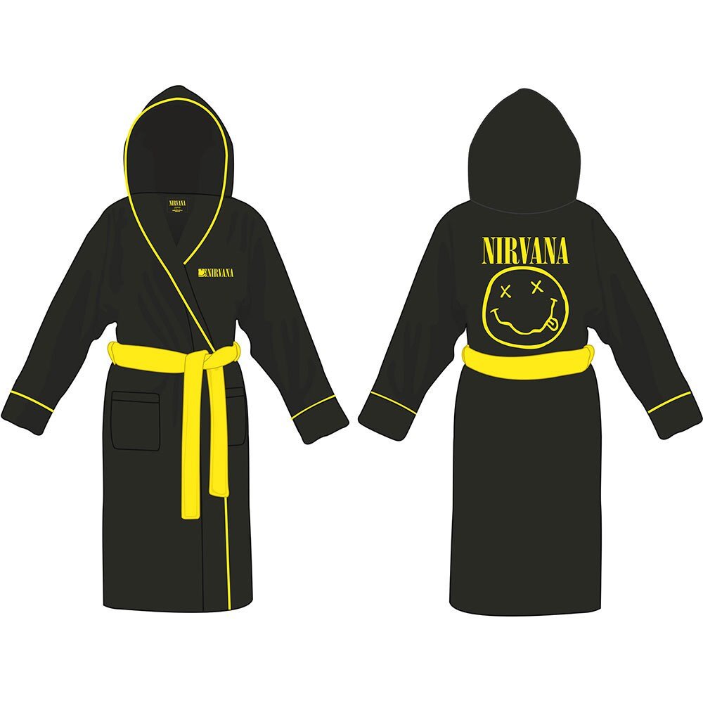 Nirvana Bathrobe - Yellow Happy Face - Official Licensed Music Design