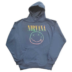 Nirvana Hoodie - Sorbet Ray Happy Face  - Blue Official Licensed Design