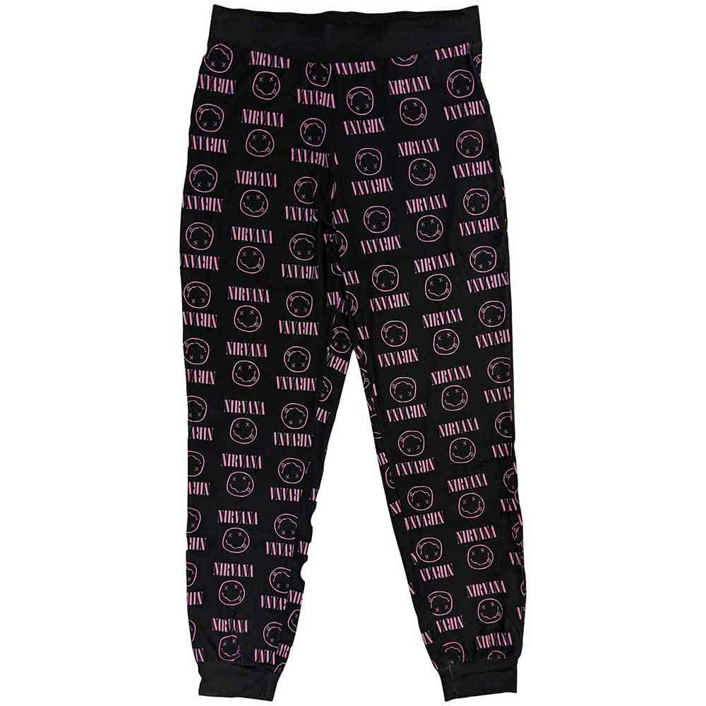 Nirvana Ladies Pyjamas - Xerox Smile Pink - Official Licensed Product