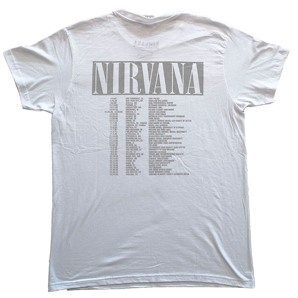 Nivarna Adult T-Shirt - In Utero Tour (Back Print)  - Official Licensed Design - Worldwide Shipping