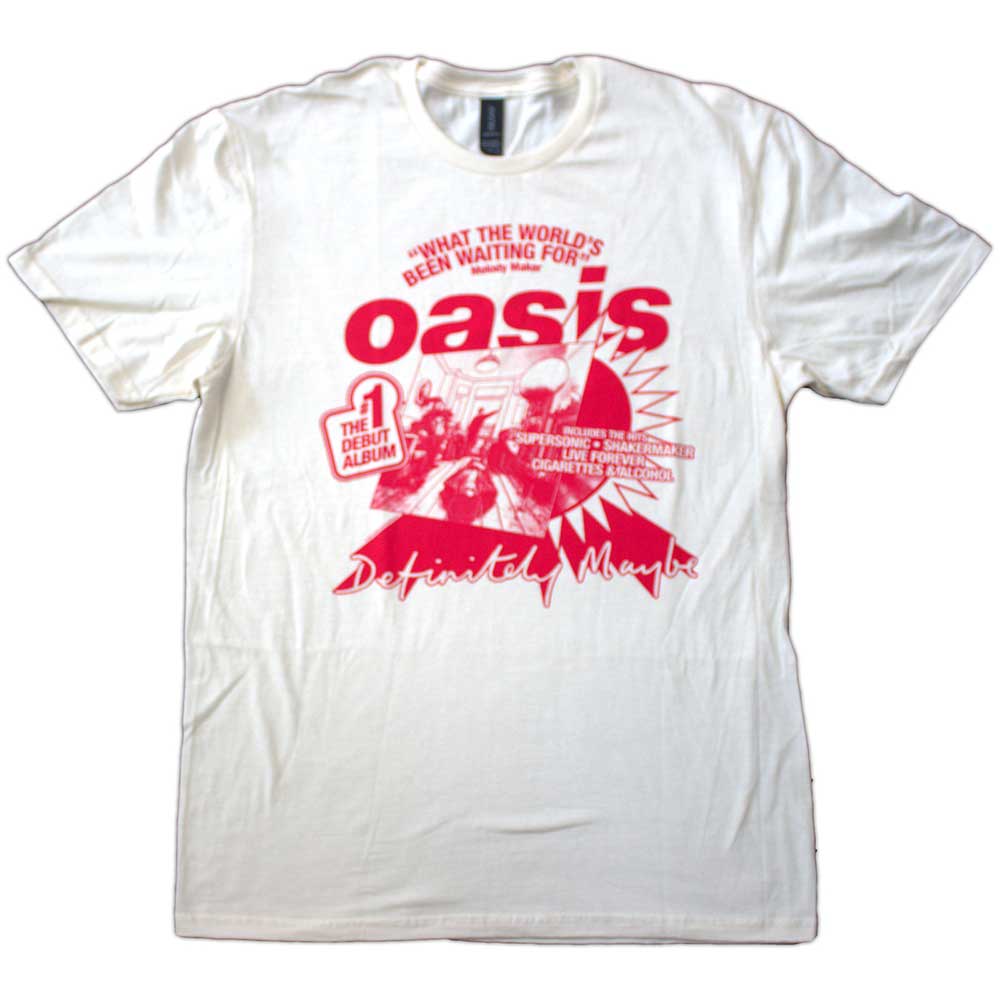 Oasis Adult T-Shirt - Decca Logo Design - Conception sous licence officielle - Expédition dans le monde entier