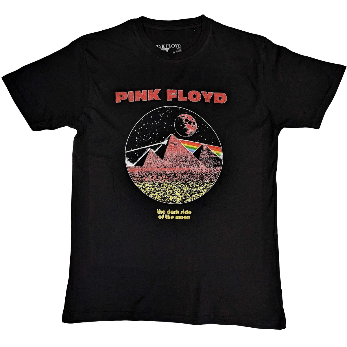 Pink Floyd Adult T-Shirt - 50th Anniversary Vintage Pyramids  - Official Licensed Design - Worldwide Shipping