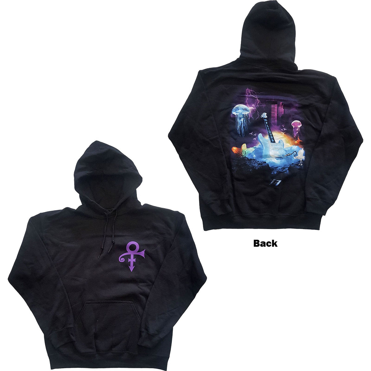 Prince Unisex Hoodie - Lotus Flower (Back Print) - Unisex Official Licensed Design