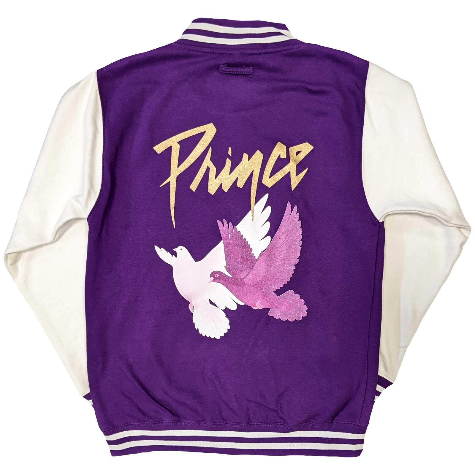 Prince Varsity Jacket - Doves (Back Print)  - Official Licensed Design - Worldwide Shipping